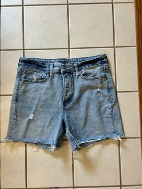 Old Navy Light Blue Ripped Denim Shorts